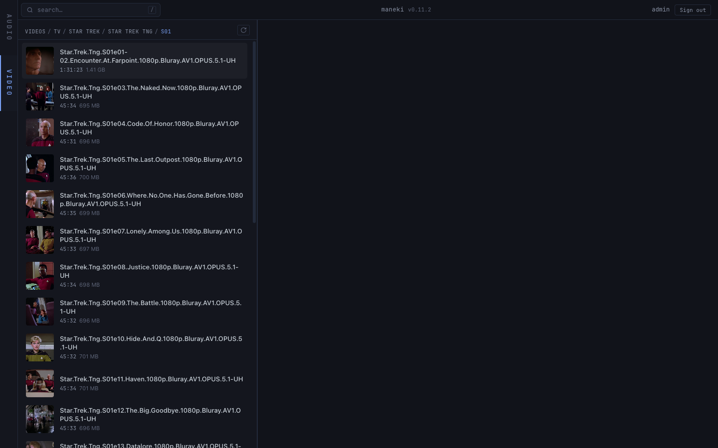 Video folder browse